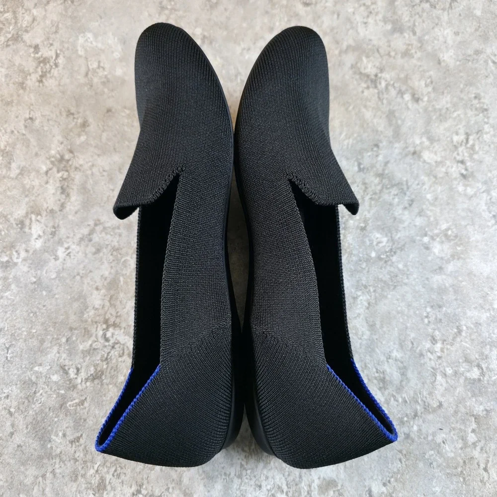 Rothy's Womens The Loafer Slip On Shoes Size 9.5 Black Flats New